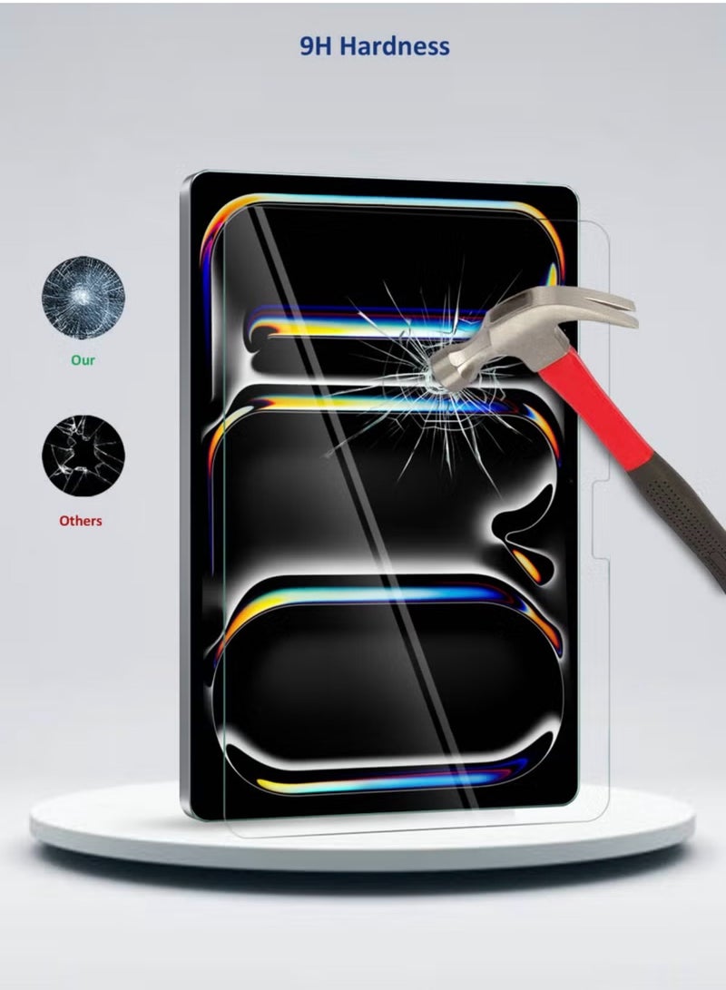 واقي شاشة مقوى لجهاز آيباد ميني 6 و7 من آبل | زجاج مقوى بدرجة صلابة 9H، سهل التركيب بدون فقاعات، تغطية كاملة ومقاومة للخدش، متوافق مع أغلفة الحماية - شفاف - Image 2